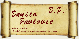 Danilo Pavlović vizit kartica